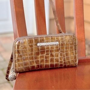 Brighton Patent Croc Crossbody/Wallet Bag